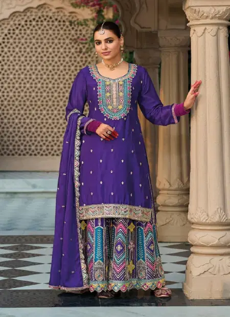 Mohini By Eba Chinon Embroidery Readymade Suits Wholesalers In Delhi